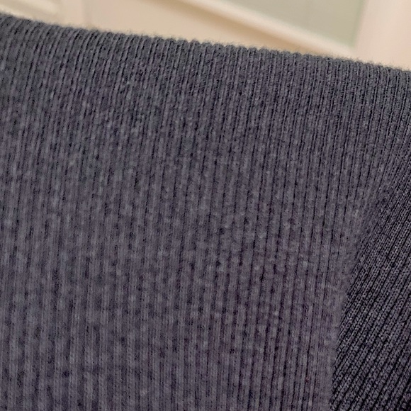 Gap Ribbed Midi Halter Dress Side Slits Shelf Bra Black XL NEW - Picture 6 of 8